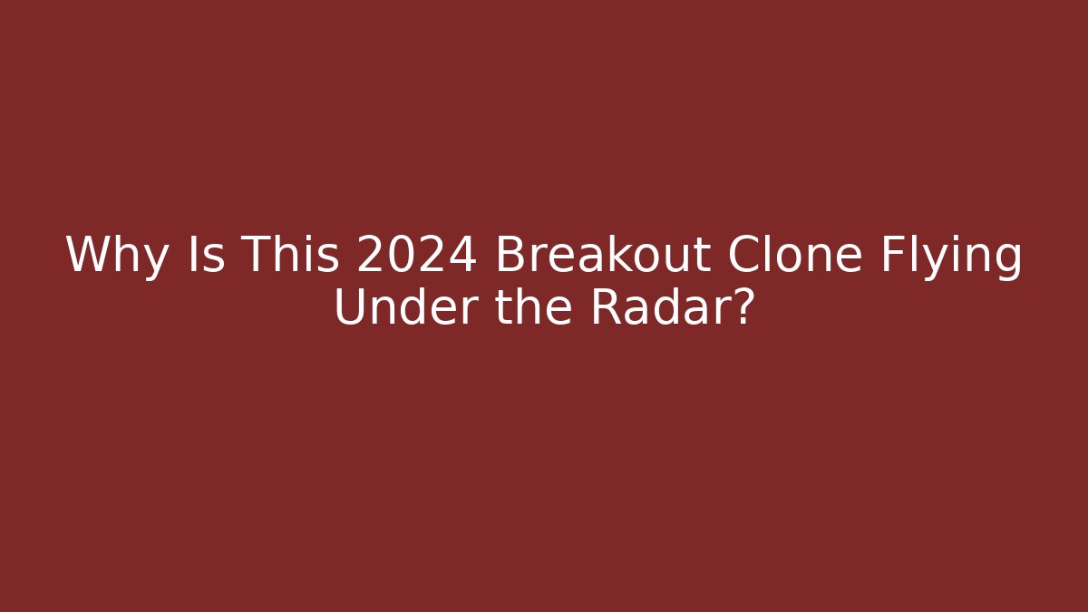 Why Is This 2024 Breakout Clone Flying Under the Radar? - Vintage E-Juice