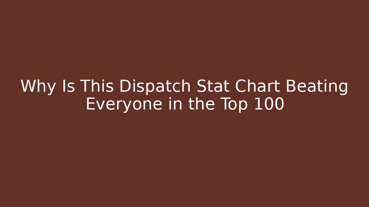 Why Is This Dispatch Stat Chart Beating Everyone in the Top 100