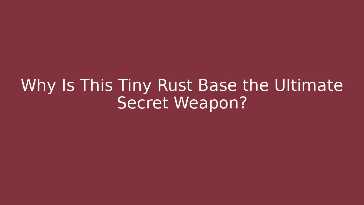 Why Is This Tiny Rust Base the Ultimate Secret Weapon? - Vintage E-Juice