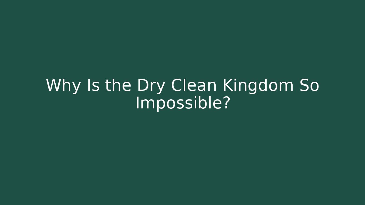 Why Is the Dry Clean Kingdom So Impossible? - Vintage E-Juice