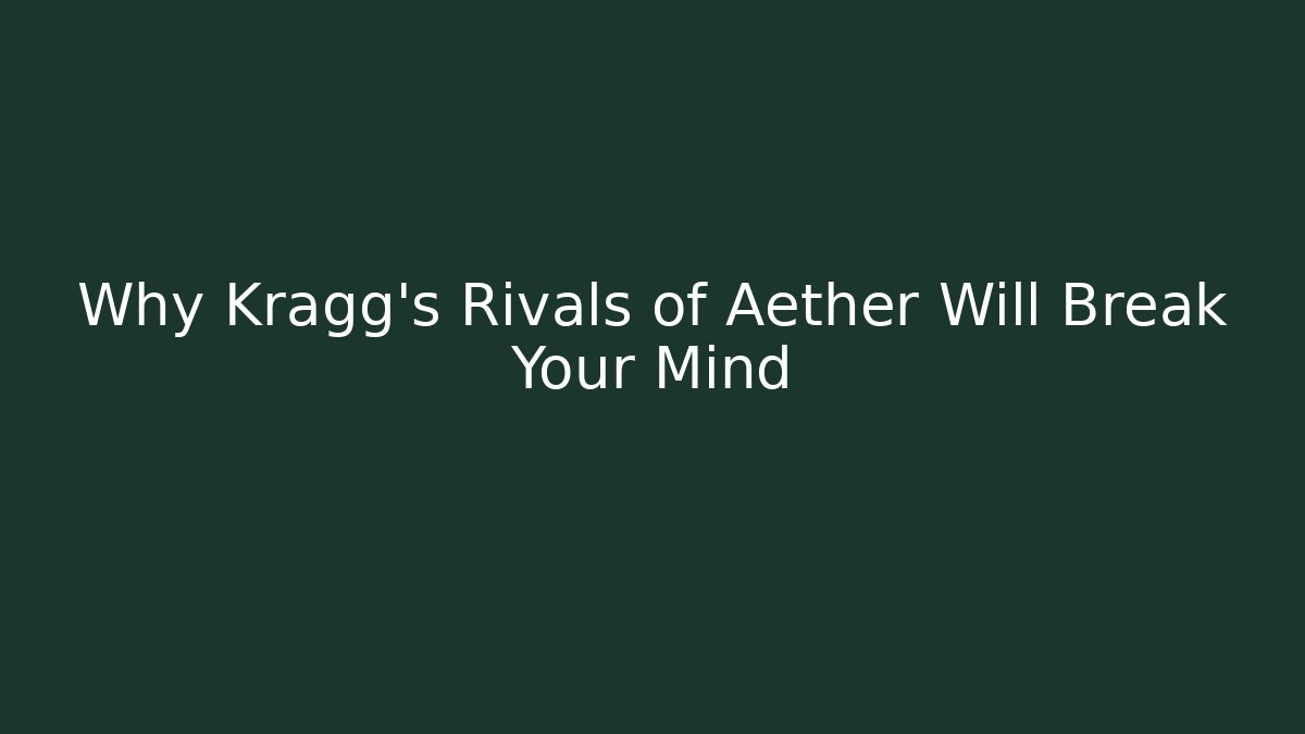 Why Kragg's Rivals of Aether Will Break Your Mind