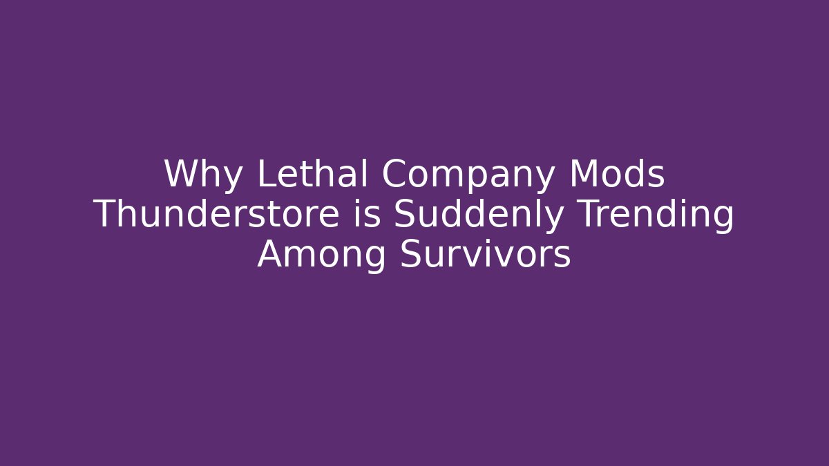Why Lethal Company Mods Thunderstore is Suddenly Trending Among Survivors