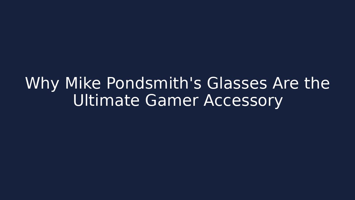 Why Mike Pondsmith's Glasses Are the Ultimate Gamer Accessory