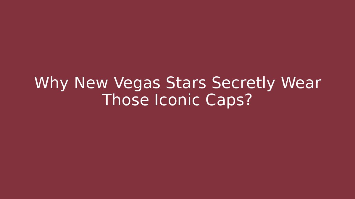 Why New Vegas Stars Secretly Wear Those Iconic Caps? - Vintage E-Juice