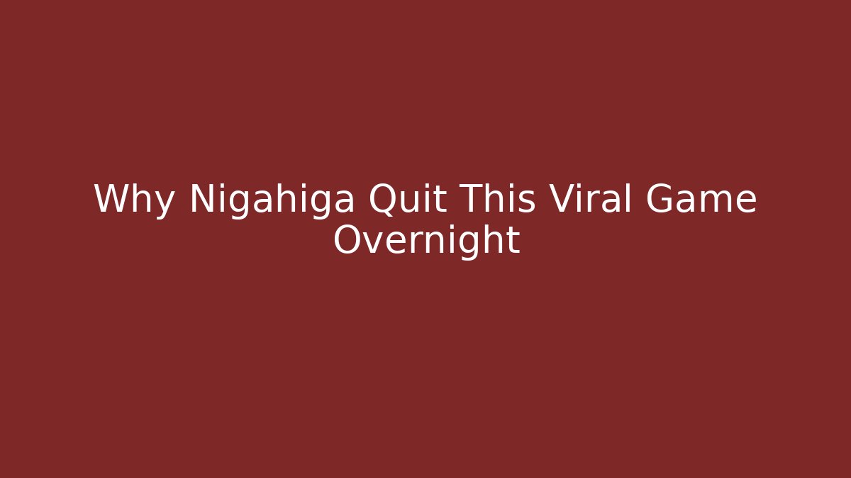 Why Nigahiga Quit This Viral Game Overnight - Vintage E-Juice