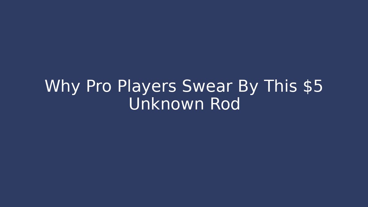 Why Pro Players Swear By This $5 Unknown Rod - Vintage E-Juice