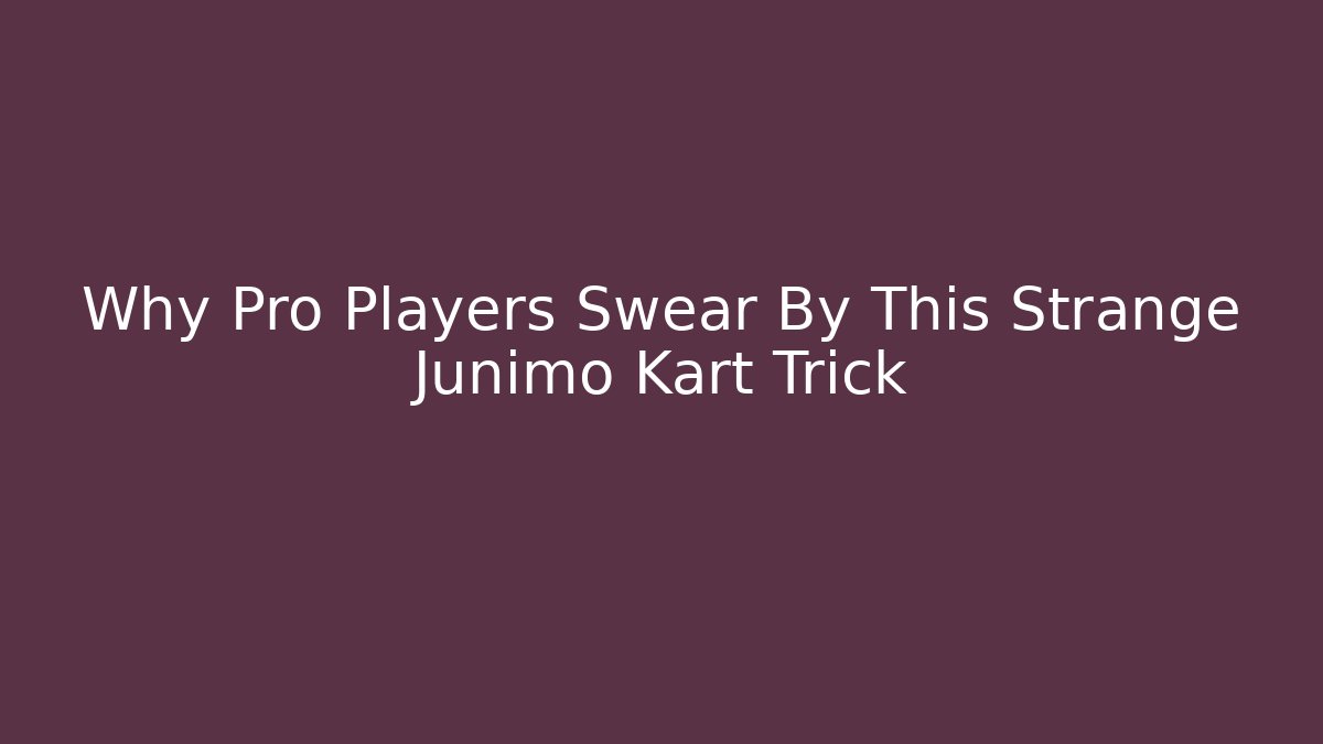Why Pro Players Swear By This Strange Junimo Kart Trick