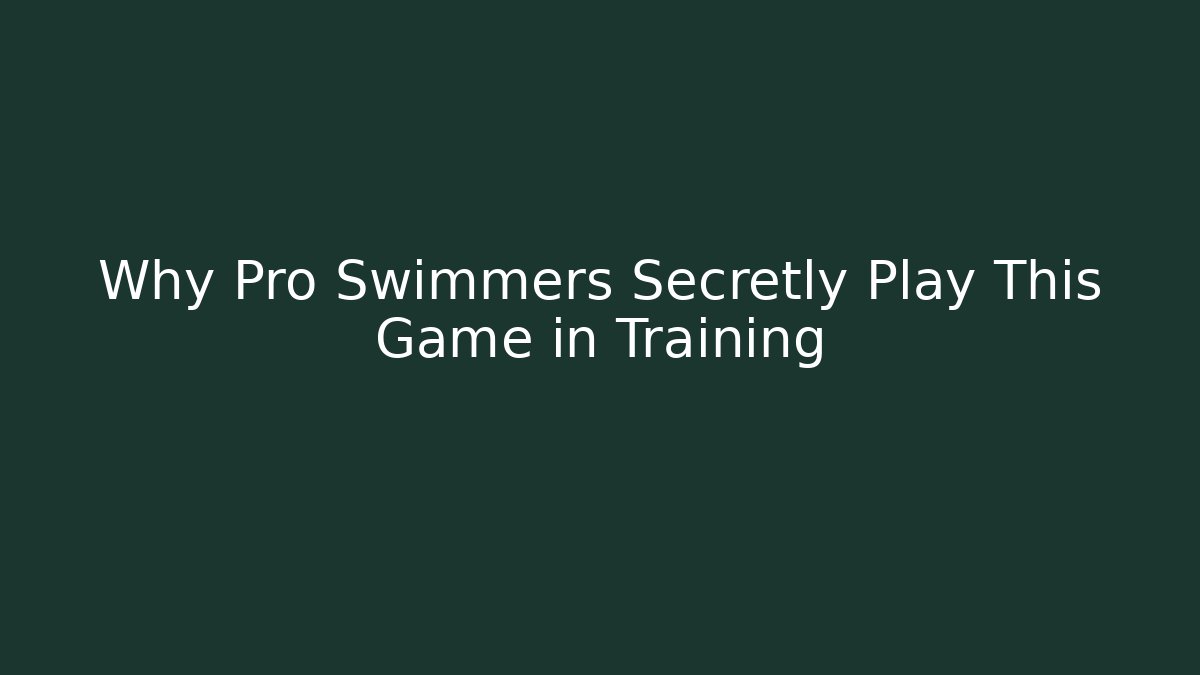 Why Pro Swimmers Secretly Play This Game in Training - Vintage E-Juice