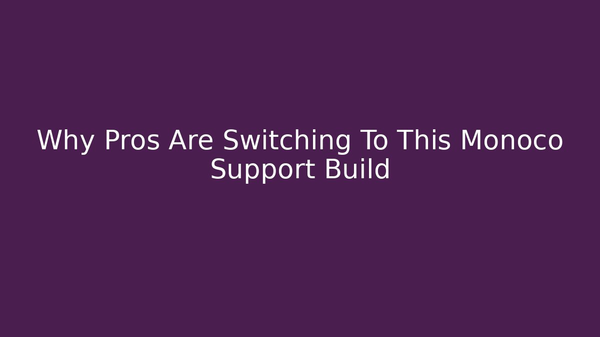 Why Pros Are Switching To This Monoco Support Build - Vintage E-Juice