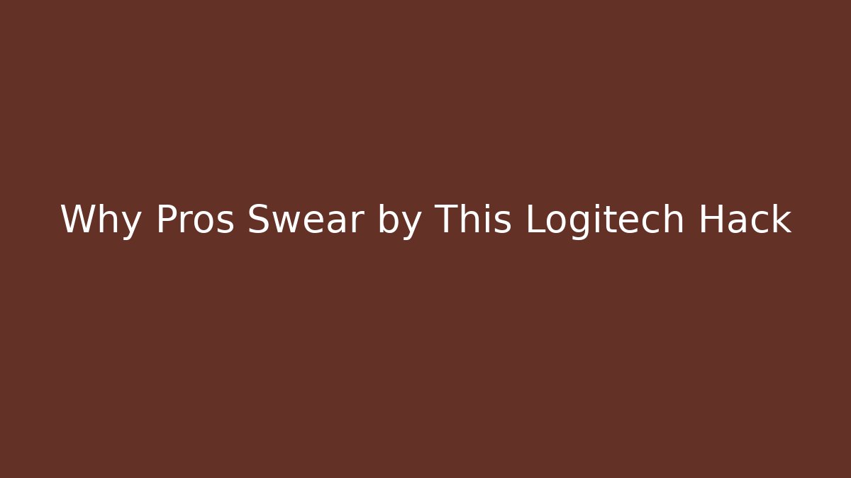 Why Pros Swear by This Logitech Hack - Vintage E-Juice