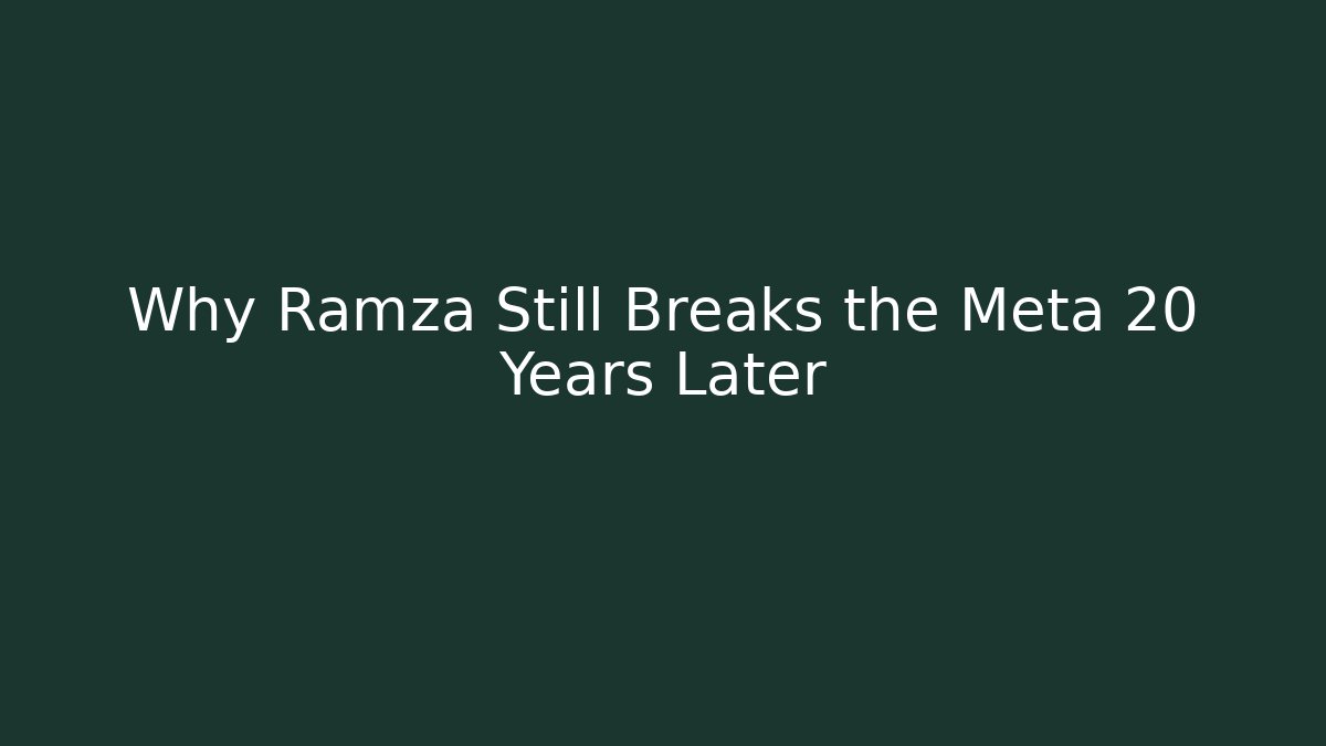 Why Ramza Still Breaks the Meta 20 Years Later