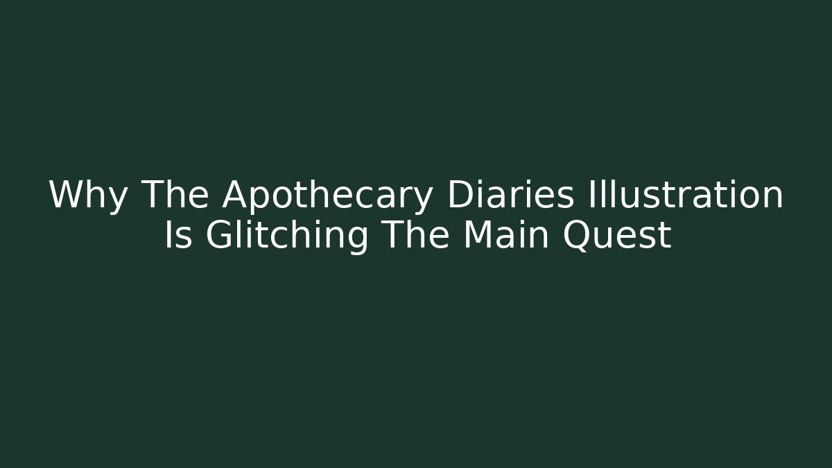 Why The Apothecary Diaries Illustration Is Glitching The Main Quest