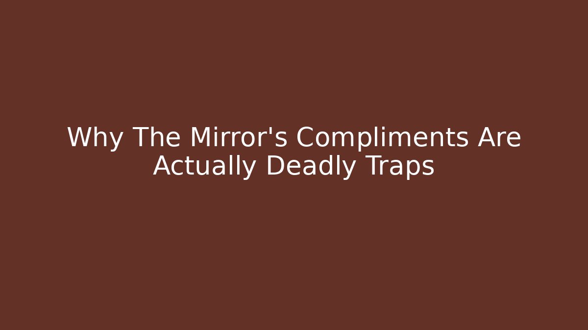 Why The Mirror's Compliments Are Actually Deadly Traps