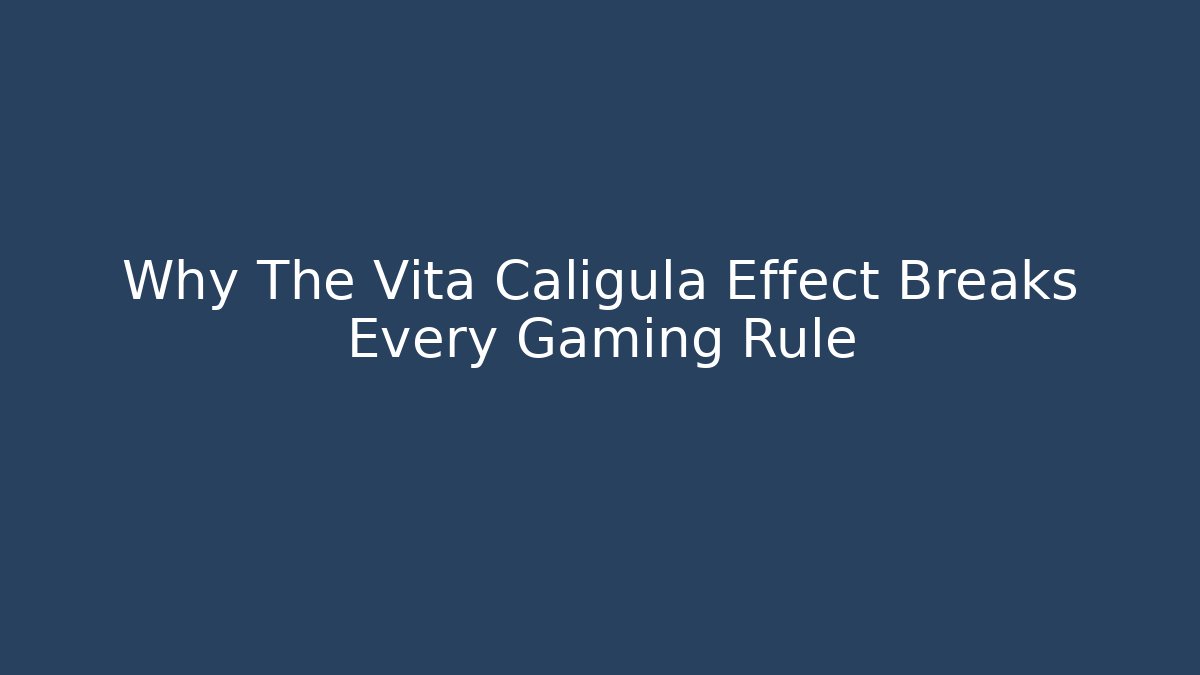 Why The Vita Caligula Effect Breaks Every Gaming Rule