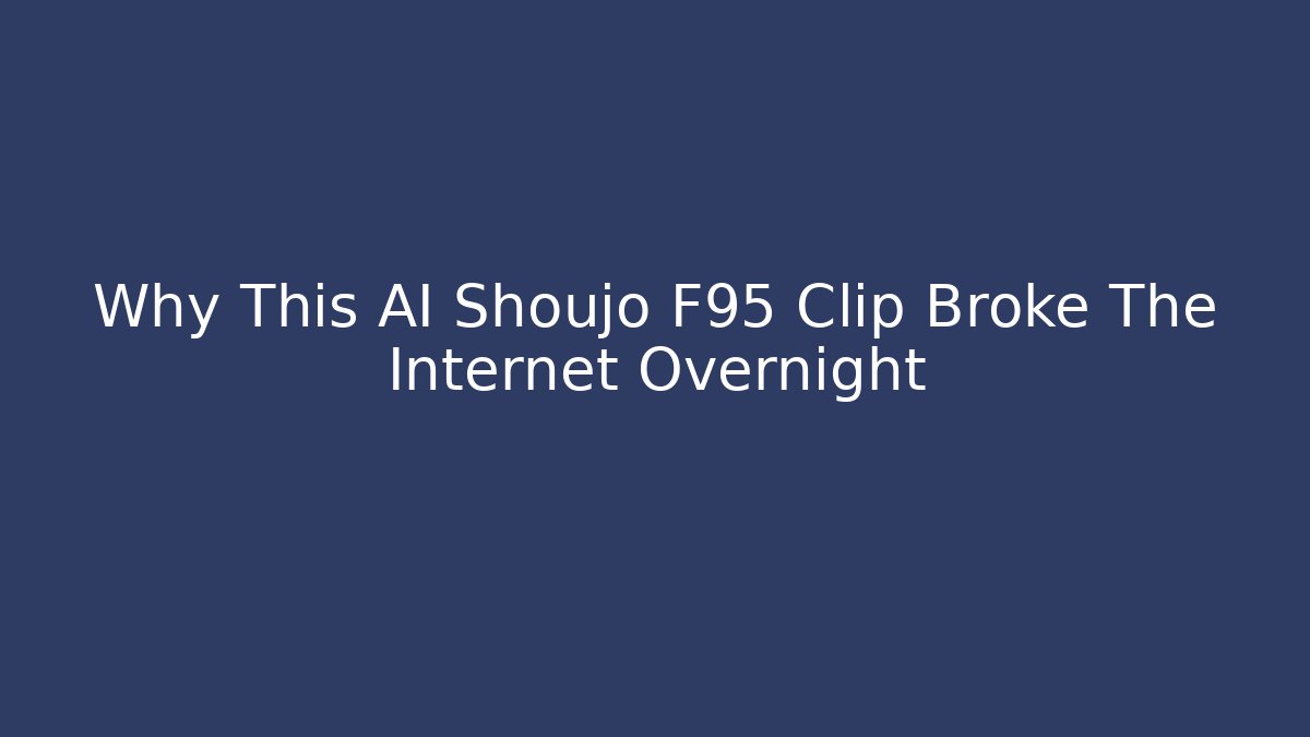 Why This AI Shoujo F95 Clip Broke The Internet Overnight