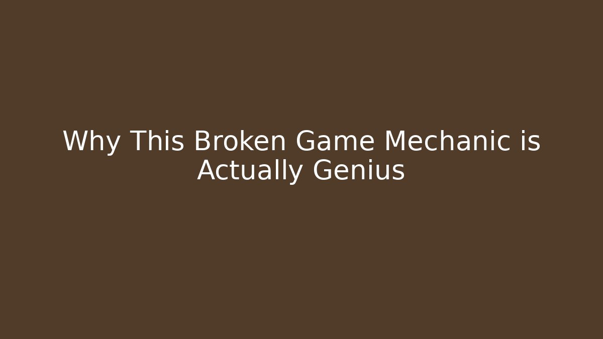 Why This Broken Game Mechanic is Actually Genius - Vintage E-Juice