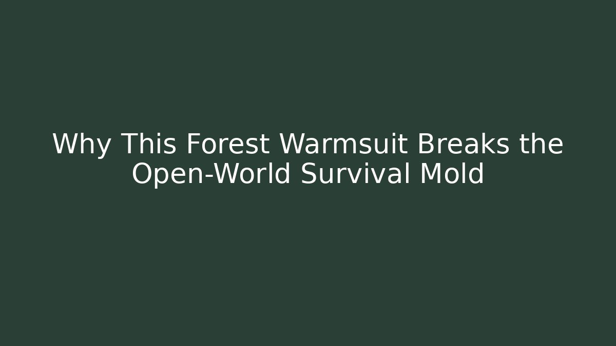 Why This Forest Warmsuit Breaks the Open-World Survival Mold