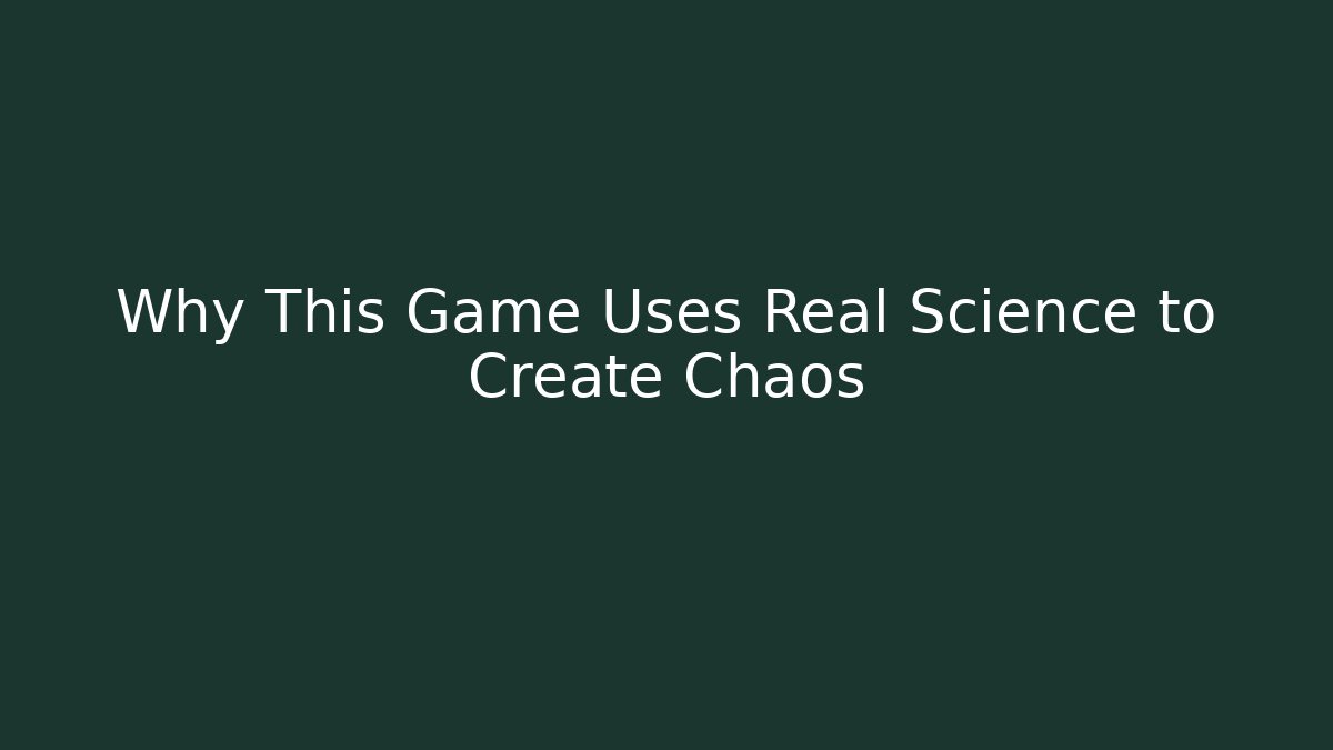 Why This Game Uses Real Science to Create Chaos