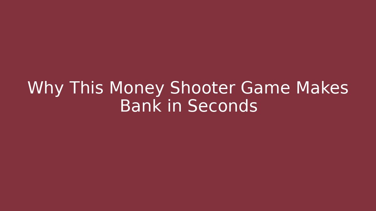 Why This Money Shooter Game Makes Bank in Seconds