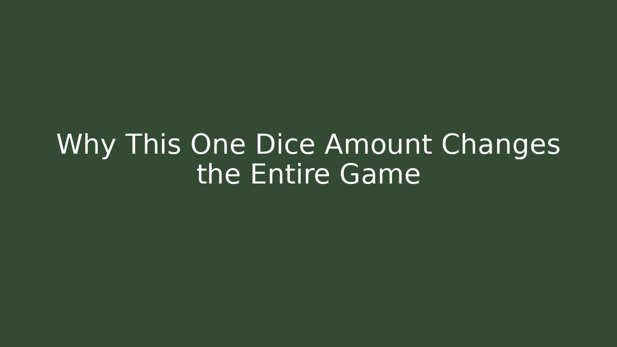 Why This One Dice Amount Changes the Entire Game - Vintage E-Juice