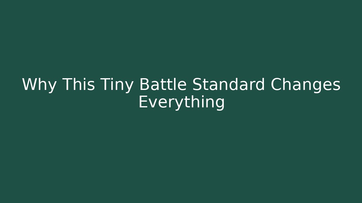 Why This Tiny Battle Standard Changes Everything - Vintage E-Juice