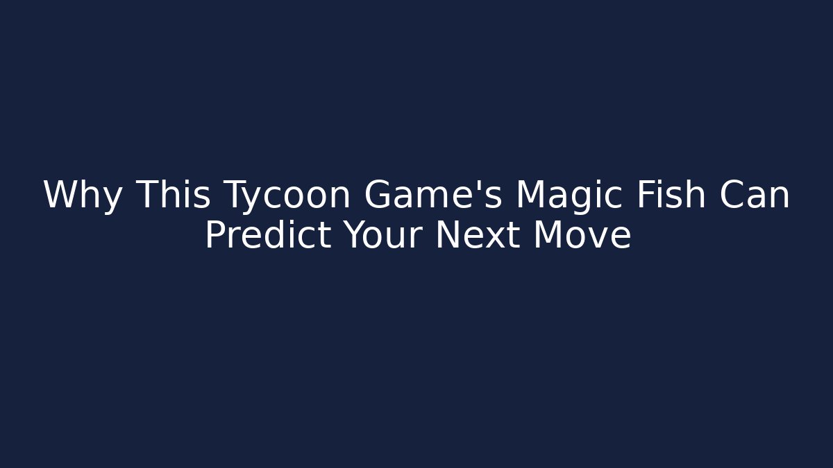 Why This Tycoon Game’s Magic Fish Can Predict Your Next Move