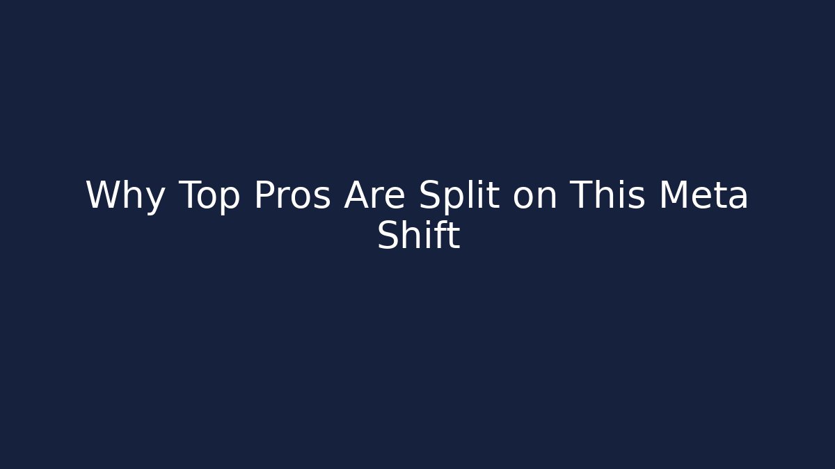 Why Top Pros Are Split on This Meta Shift - Vintage E-Juice
