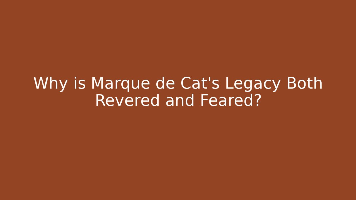Why is Marque de Cat’s Legacy Both Revered and Feared?