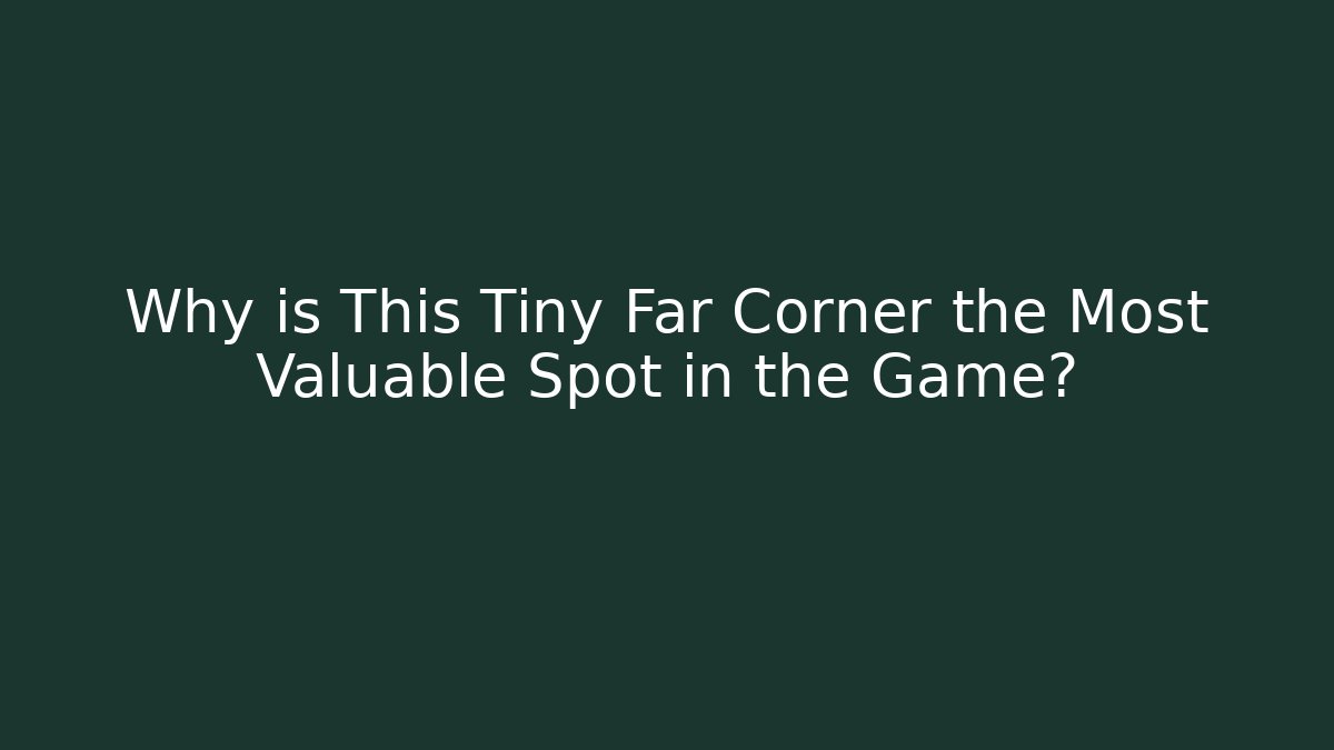 Why is This Tiny Far Corner the Most Valuable Spot in the Game? - Vintage E-Juice