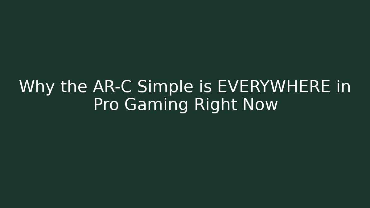 Why the AR-C Simple is EVERYWHERE in Pro Gaming Right Now