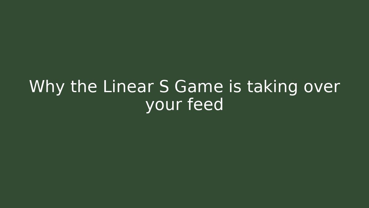 Why the Linear S Game is taking over your feed - Vintage E-Juice