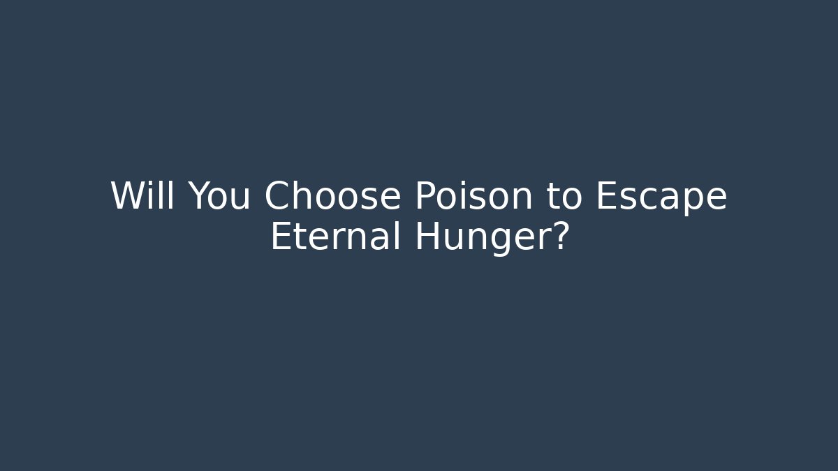 Will You Choose Poison to Escape Eternal Hunger?