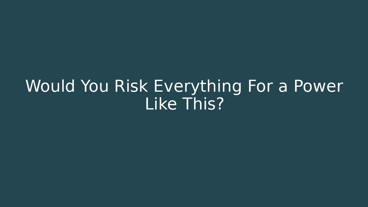Would You Risk Everything For a Power Like This? - Vintage E-Juice