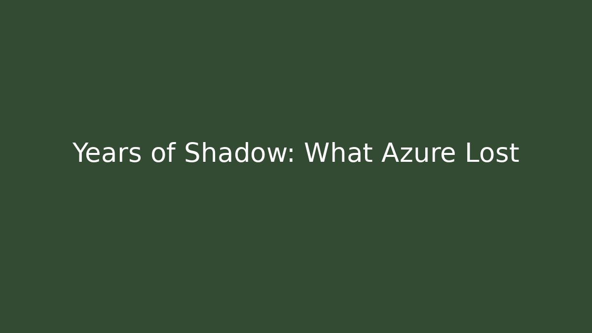 Years of Shadow: What Azure Lost