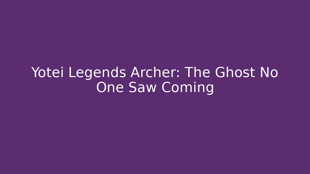 Yotei Legends Archer: The Ghost No One Saw Coming