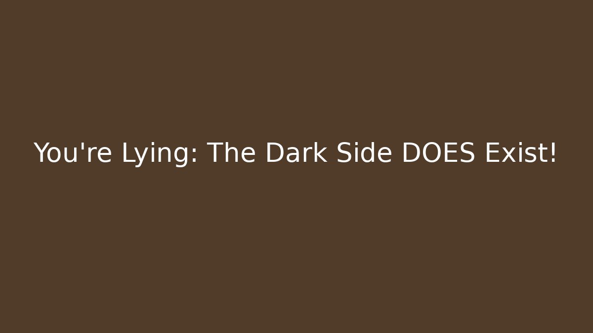 You're Lying: The Dark Side DOES Exist! - Vintage E-Juice