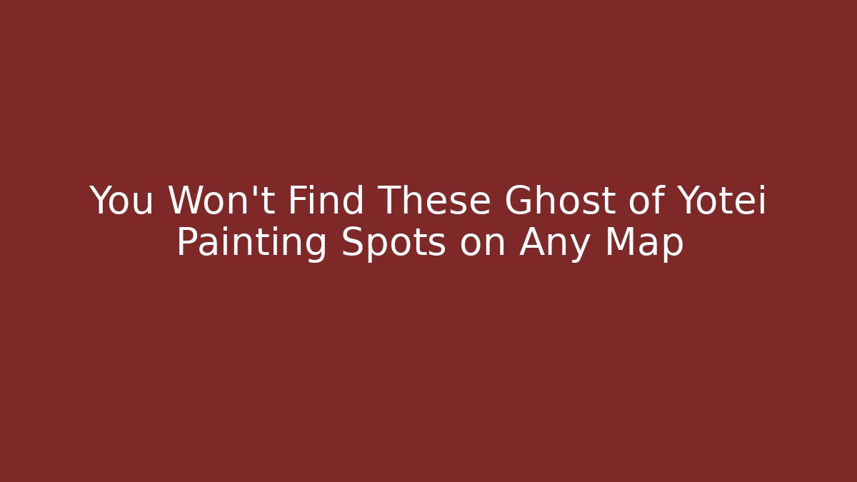 You Won't Find These Ghost of Yotei Painting Spots on Any Map