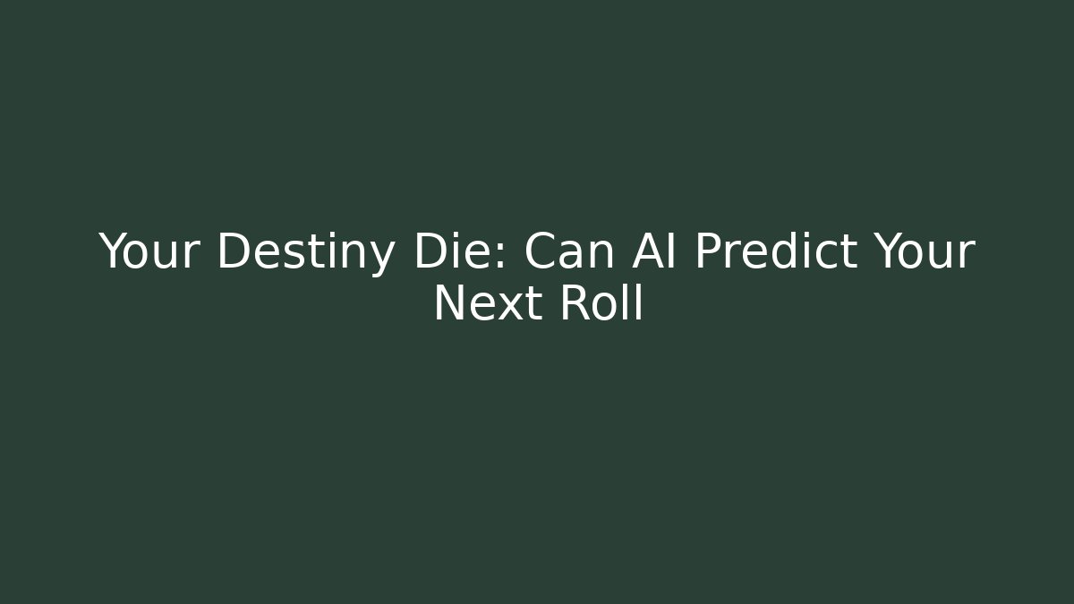 Your Destiny Die: Can AI Predict Your Next Roll - Vintage E-Juice