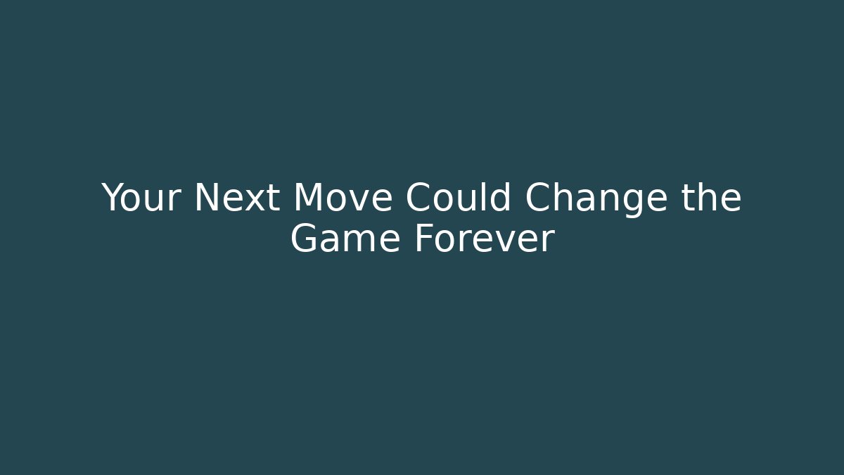 Your Next Move Could Change the Game Forever - Vintage E-Juice