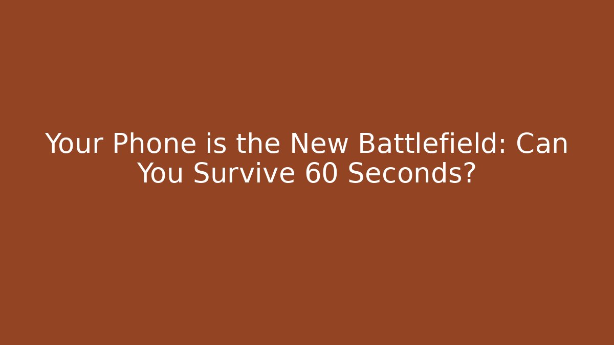 Your Phone is the New Battlefield: Can You Survive 60 Seconds?