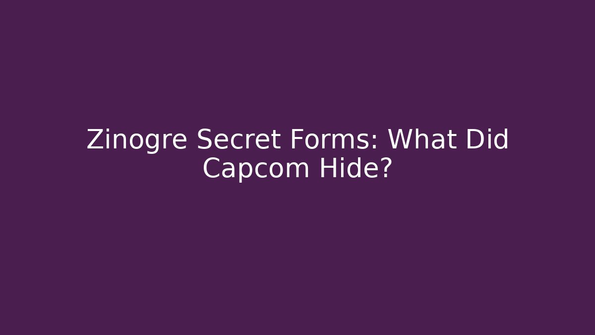 Zinogre Secret Forms: What Did Capcom Hide?