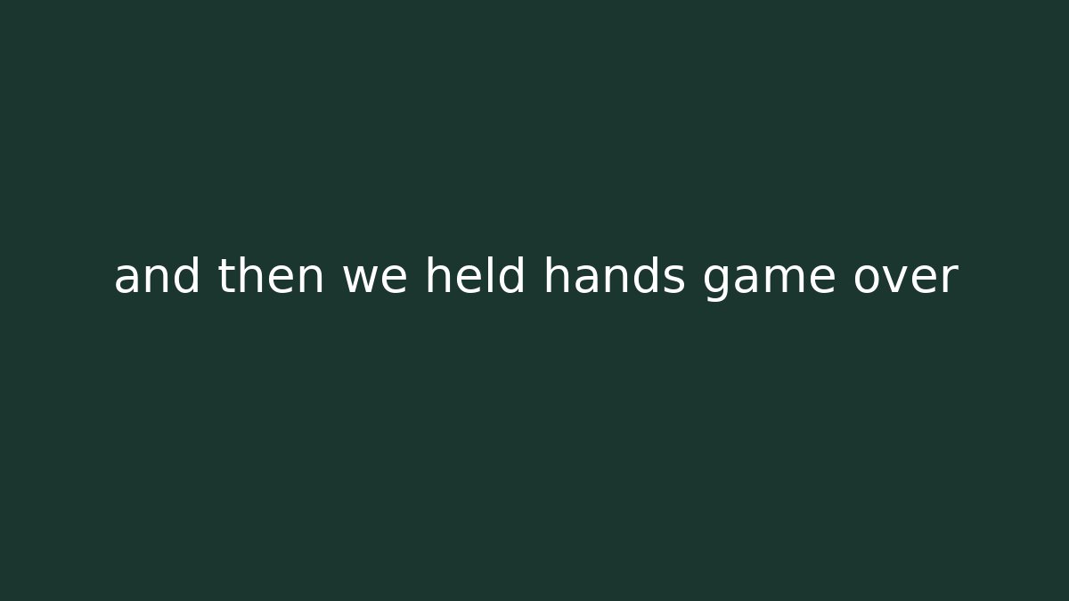 and then we held hands game over - Vintage E-Juice