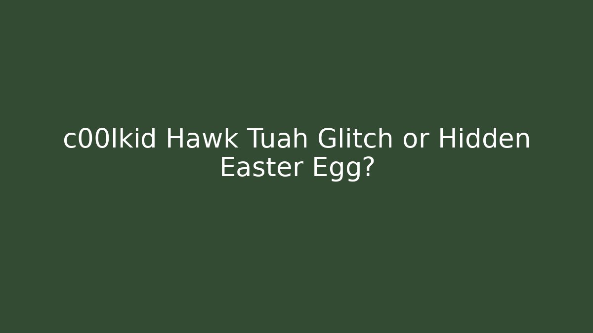 c00lkid Hawk Tuah Glitch or Hidden Easter Egg?