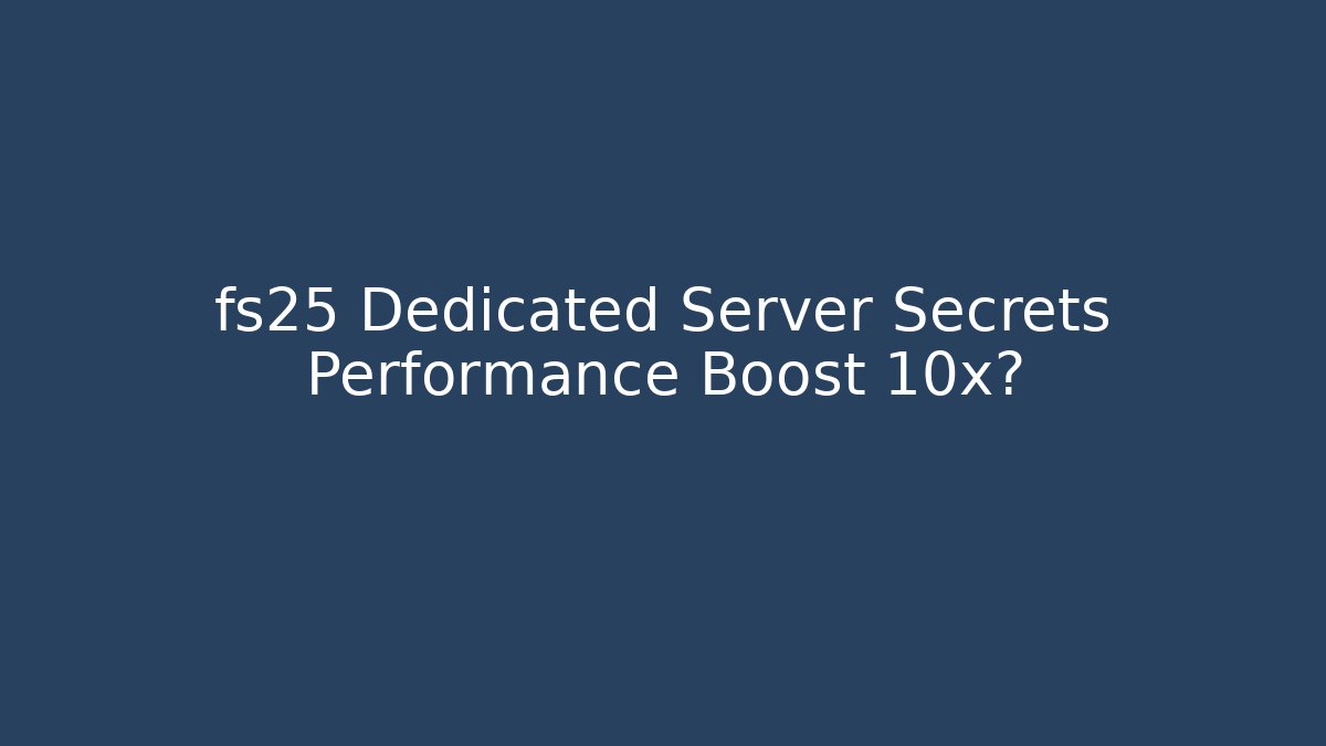 fs25 Dedicated Server Secrets Performance Boost 10x? - Vintage E-Juice